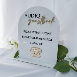 3D audio guestbook sign / acrylic guest book sign / 3D guest book sign / Wedding event hens birthday party bridal baby shower