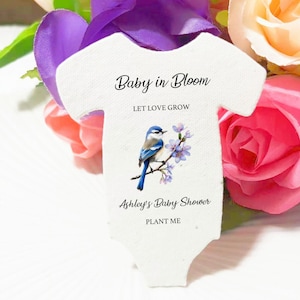 Bomboniere per baby shower - Baby in Bloom - Per gli ospiti in grandi quantità - Alternativa ai pacchetti di semi di fiori selvatici - Per maschietti e femminucce o di genere neutro - Piantabili