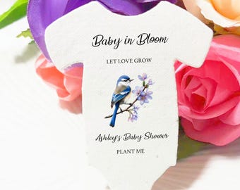 Baby Shower Favors: Plantable Wildflower Seed Paper Onesie