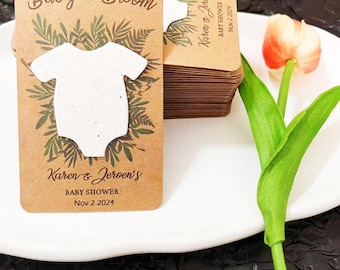Seed Paper Onesie Baby Shower Favors: Baby In Bloom