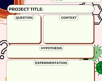 Teen Science Experiment Template Poster, Classroom Worksheet (Printable)