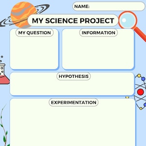 Children's Science Project Worksheet, Science Experiment Template ...