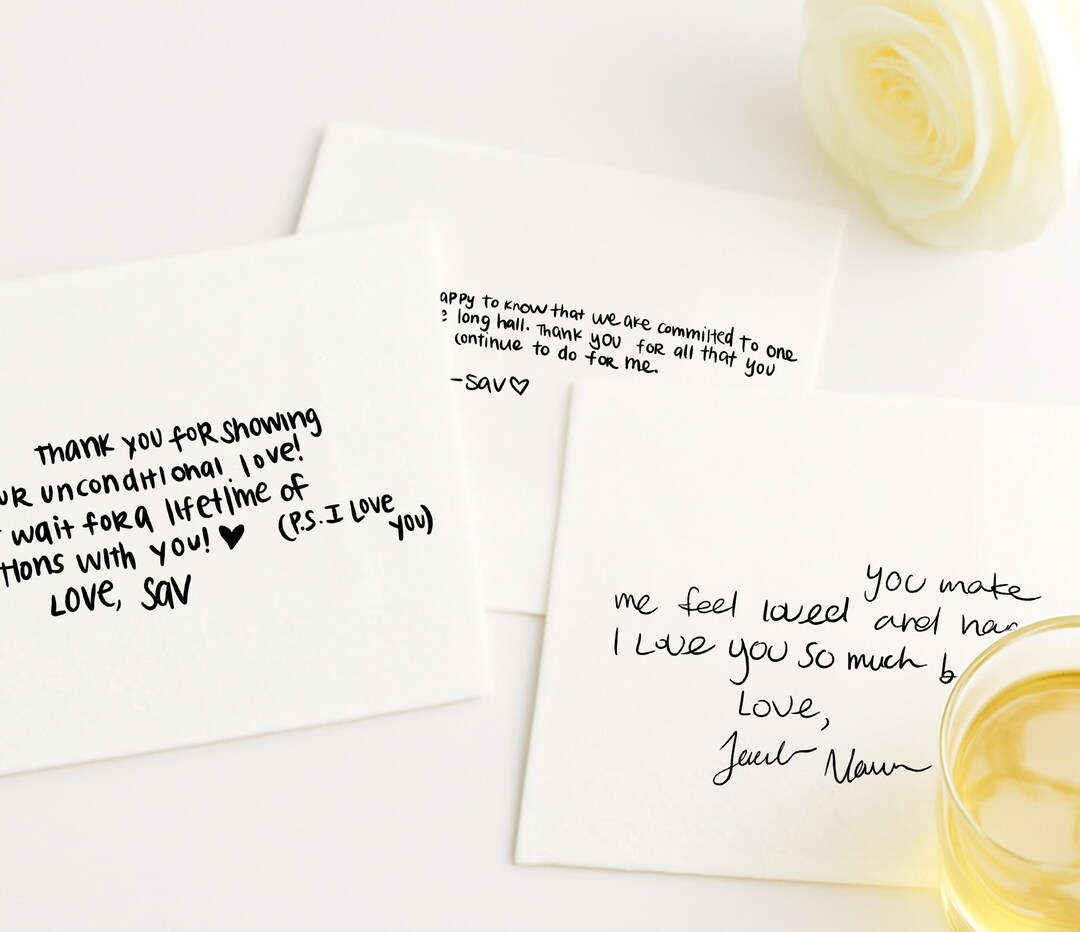 Custom Handwritten Love Note Napkins, Wedding Cocktail Napkins, Custom ...