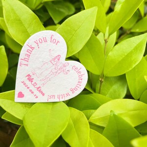 Benutzerdefinierte Wildblumen Samen Papierherzen, Hochzeitsdekor, Hochzeitsgeschenke, personalisierte bepflanzbare Hochzeitsbevorzugungen, lassen Sie Liebe wachsen, Geschenk für sie