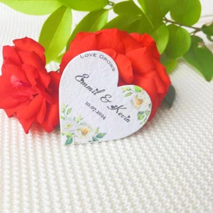 Bomboniere regalo di nozze personalizzate, semi di carta a forma di cuori, fiori di campo piantabili da coltivare all’ingrosso, pacchetto di cuori di ringraziamento biodegradabili