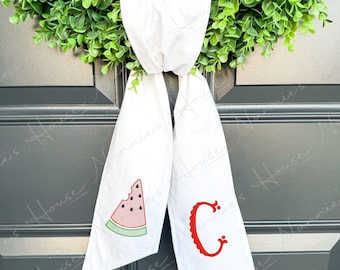 Summer Wreath Sash // Wreath Decor // Customizable // Sweet Summertime // Summer Vacation // USA // Patriotic // Topiary // Monogram