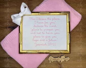 Custom Bible Verse Embroidered Sign