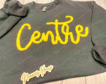 Centre Chenille Embroidered Sweatshirt // Chenille Embroidery // Colonels