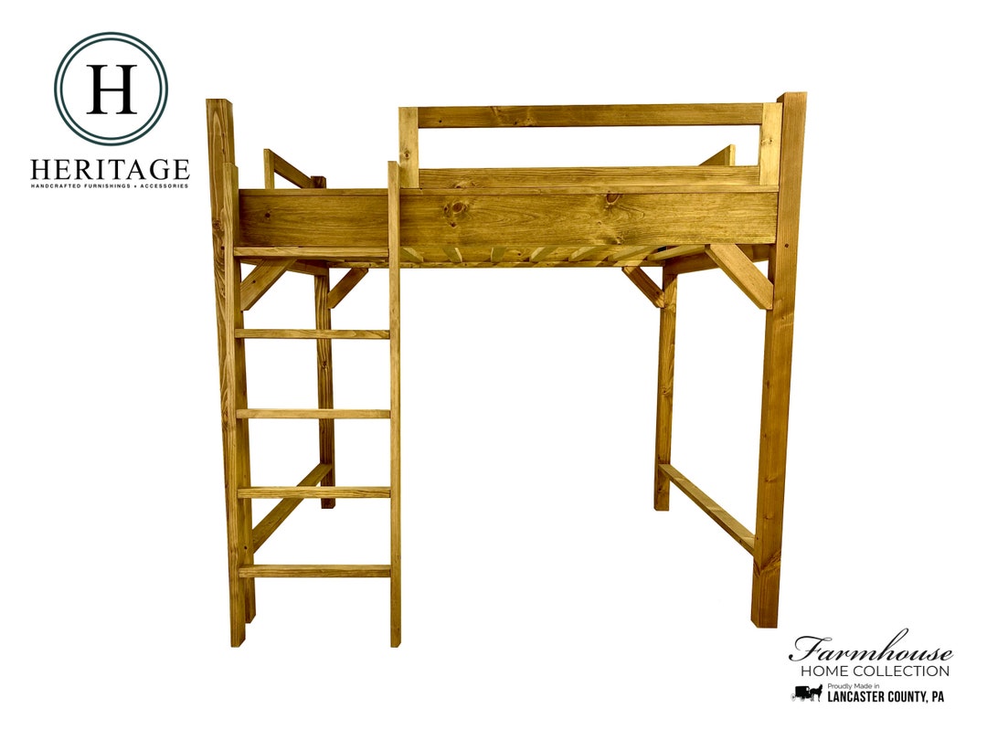 Custom Minimalistic Farmhouse Loft Bed & Bunk Bed Loft Bed With Desk