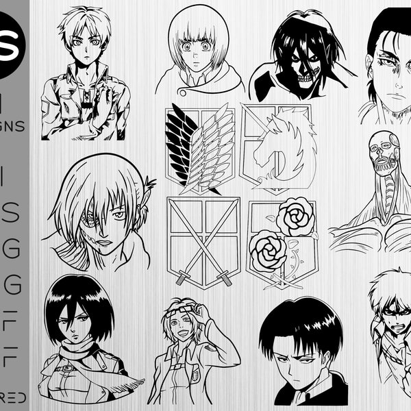 Digitaldrucke - SVG - AI - Esp - Png - Pdf - Dxf - Layered Vektor - Cricut - Instant Download - Manga - Anime - Comic - Qualitätsprodukt!