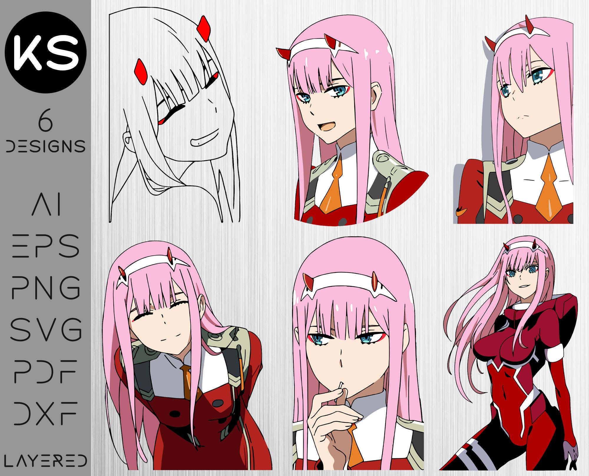 Darling In The Franxx Zero Two Anime Cartoon Characters Scroll Painting  Home Decor Poster Hanging Painting Anime Fans Gift 19.7x29.5Inch/50x75cm :  : Home & Kitchen