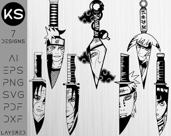 Digital prints - Svg - AI - Esp - Png - Pdf - Dxf - Layered vector - cricut - Instant Download - Manga - Anime - Comic - Quality product!