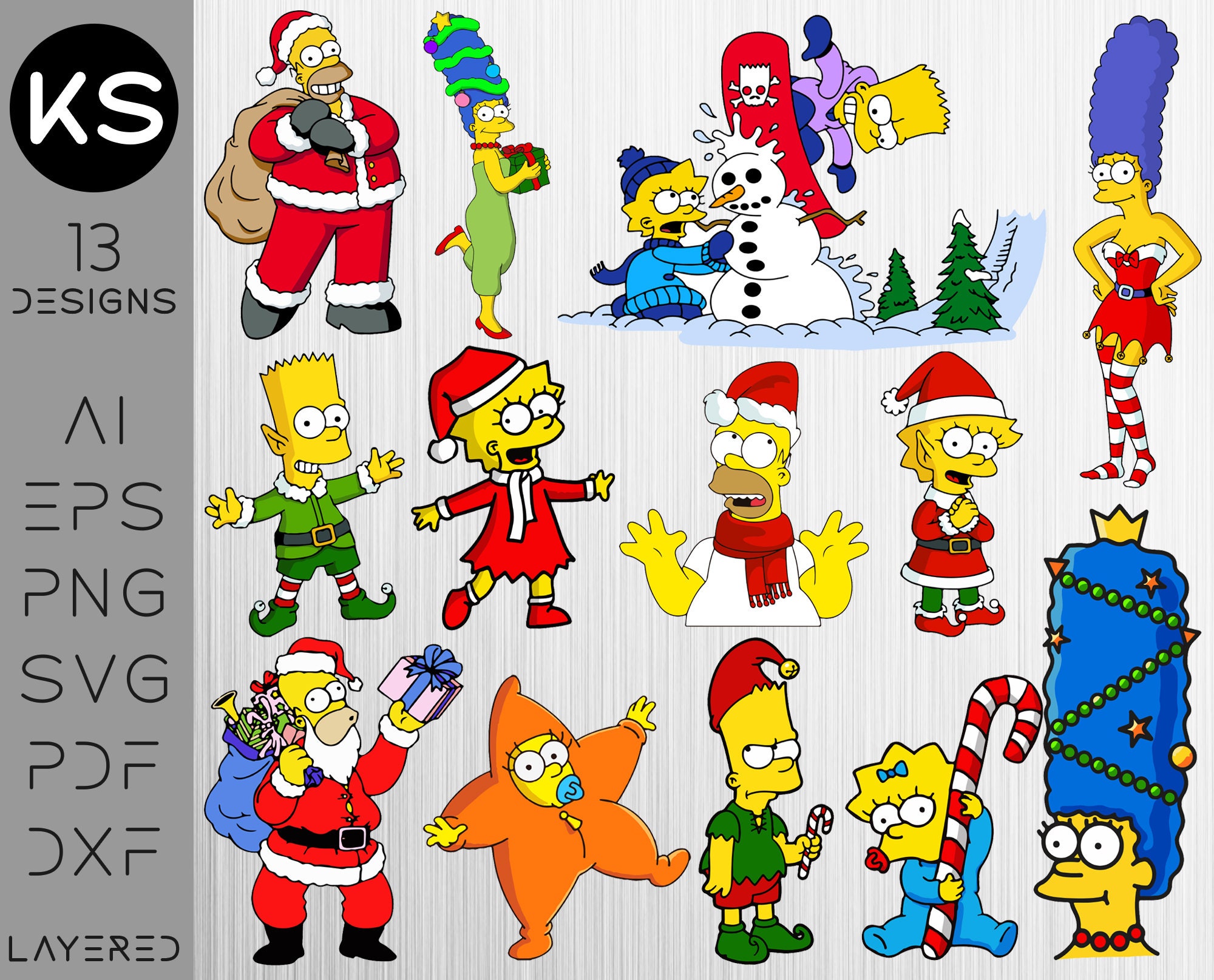 Svg The Etsy Simpsons - Christmas