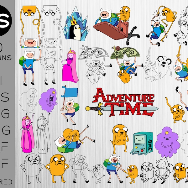 Digital prints - Svg - AI - Esp - Png - Pdf - Dxf - Layered vector - cricut - Instant Download - Cartoon - Adventure Time - Quality product!