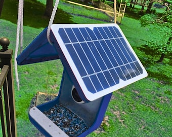 Cargador solar compatible con Bird Buddy Techo AZUL