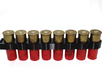 8 Shell Hard-Case Bandolier, Shotgun Shell Holder, Ammo Carrier, 12 Gauge