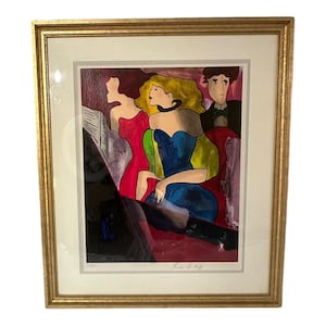1997 Linda Le Kinff Chorale Signed & Numbered Serigraph #233 Frame 33” x 21”