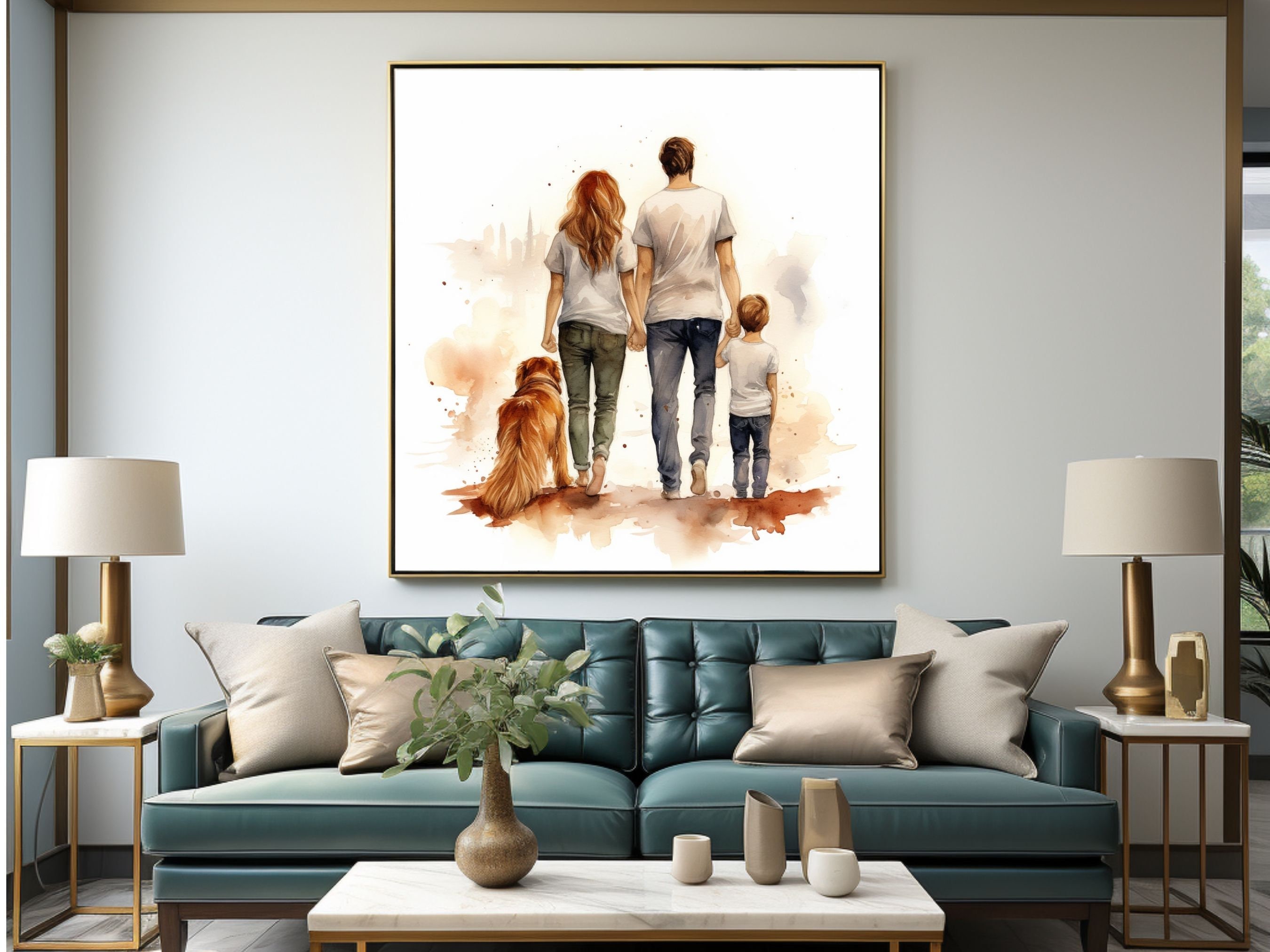 Family Clipart Bundle Family Print With Dog Personalised - Etsy