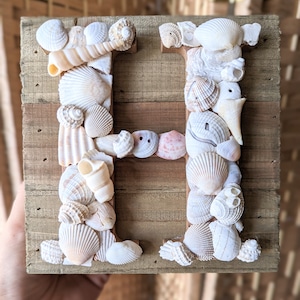 Small Size Shell Letter / Seashell Gift / Personalized Gift / Wall Hanging / Beach Decor / Seashell Decor / Home Decor / Coastal Decor