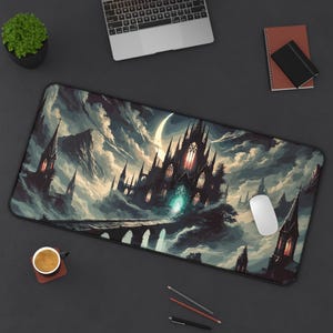 Gothic Fantasy Desk Mat - Elegant Office Decor, Gaming Accessory, Gift for Gamers, Home Office Essentials, Stylish Mouse Pad