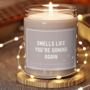 Smells Like You&#39;re Gaming Again Candle Gift, Gamer Gifts, Gamer Theme Gifts, Gifts for Boyfriend, Gifts Video Game Player Gifts