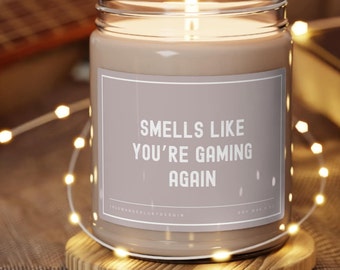 Smells Like You're Gaming Again Candle Gift, Gamer Gifts, Gamer Theme Gifts, Gifts for Boyfriend, Gifts Video Game Player Gifts