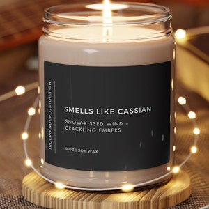 Smells like Cassian, Acotar Theme Candle Gift, Book Inspired Theme candle, Fantasy Theme candle, Acotar Fan Theme Gift, Book Lover Candle