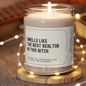 Real Estate Agents Gifts for Realtors on Closing Day Housewarming Gifts Real Estate Broker DIY Thank you Thoughtful Ideas for Realtor Candle