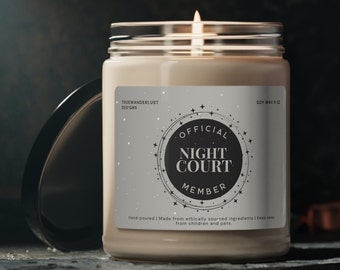 Official Night Court Member Candle, Acotar Theme Gift Idea Book Inspired candle Fantasy Theme candle Acotar Fan Gift  Book Lover Theme Gift