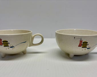 Taza de té Old Gloucester de Pat Prichard para Salem Taza de café Moderna de mediados de siglo