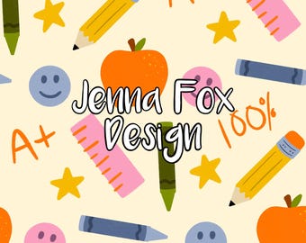 Naadloos terug-naar-schoolpatroon, leraar naadloos patroon, schattige leraar herhalen, potloden en kleurpotloden herhalen, naadloos bestand schoolbenodigdheden