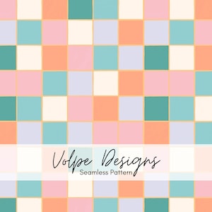 Stained Glass Tiles Seamless Pattern, Hand-drawn Checkered repeat for home decor, Checkerboard pattern, Commercial use, digital papers, PNG