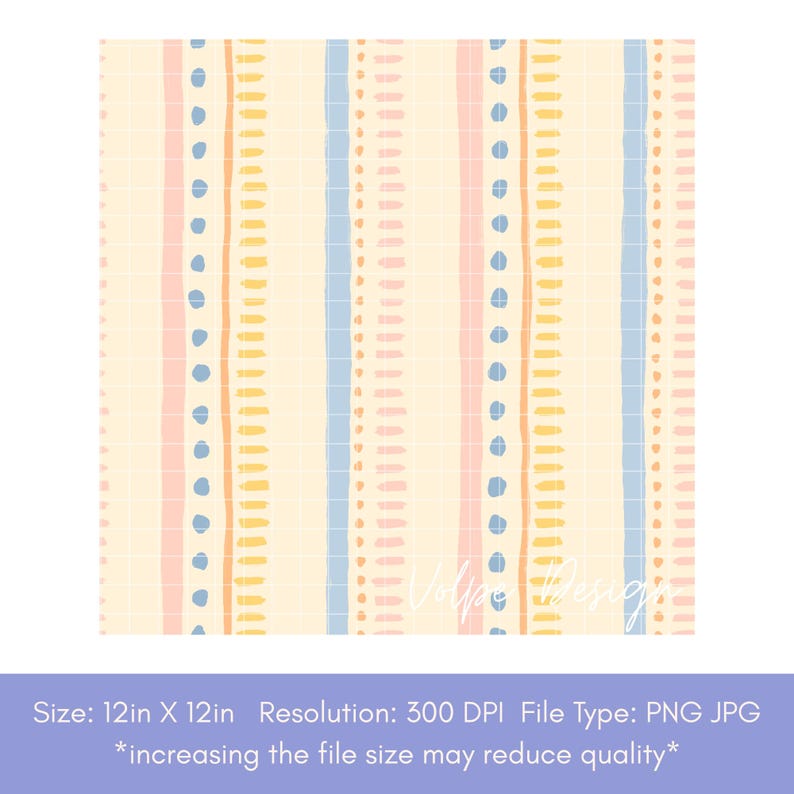 Fun Stripes Seamless Pattern, Pastel Funky Stripes and Polka Dots ...