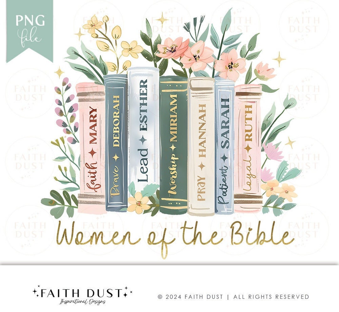 Women of the Bible Books: Pastel Floral Christian PNG, Christian ...