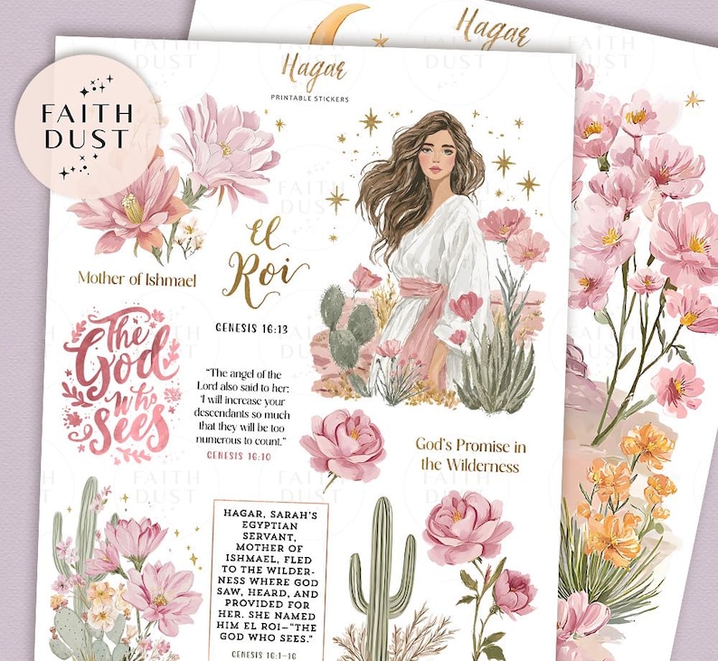 20 Women of the Bible Bundle - Printable Bible Journaling Stickers ...