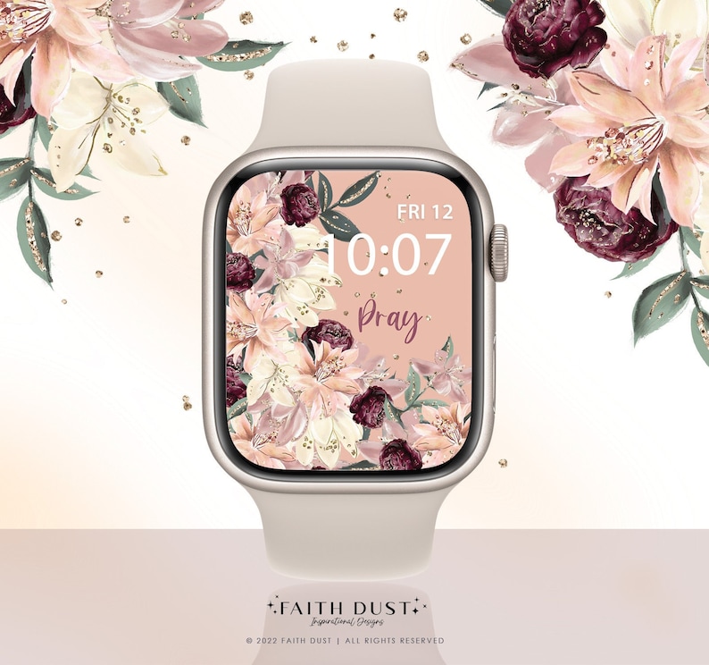 Pray Apple Watch Wallpaper Aesthetic Christian Inspirational Etsy