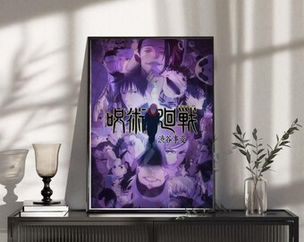 Jujutsu Kaisen Poster Shibuya Incident Arc Yuji Itadori Gojo Anime Wall Art Print JJK Manga Merch Esthetic Otaku Room Decor Gift