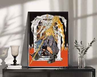 Dark Fantasy Anime Duo Poster Gothic Manga Room Decor