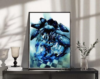 Persona 3 Thanatos poster, Makoto Yuki anime muurkunst, decor gaming kamer, Shin Megami Tensei print, cool manga cadeau, donkere esthetiek