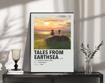 Tales from Earthsea 2006 Poster – Studio Ghibli Adventure Fantasy Sunset Wall Art Print