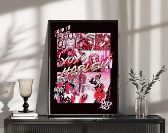 Harley Quinn poster stripboek paneel popart vintage DC Comics Merch XOXO Good To Be Bad muur decor esthetische slaapkamer print fan cadeau