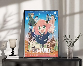 Spy x Family poster Anya Forger Loid Yor Bond Anime Wall Art Print Crunchyroll Manga Merch Cute Kawaii Esthetic Room Decor Gift
