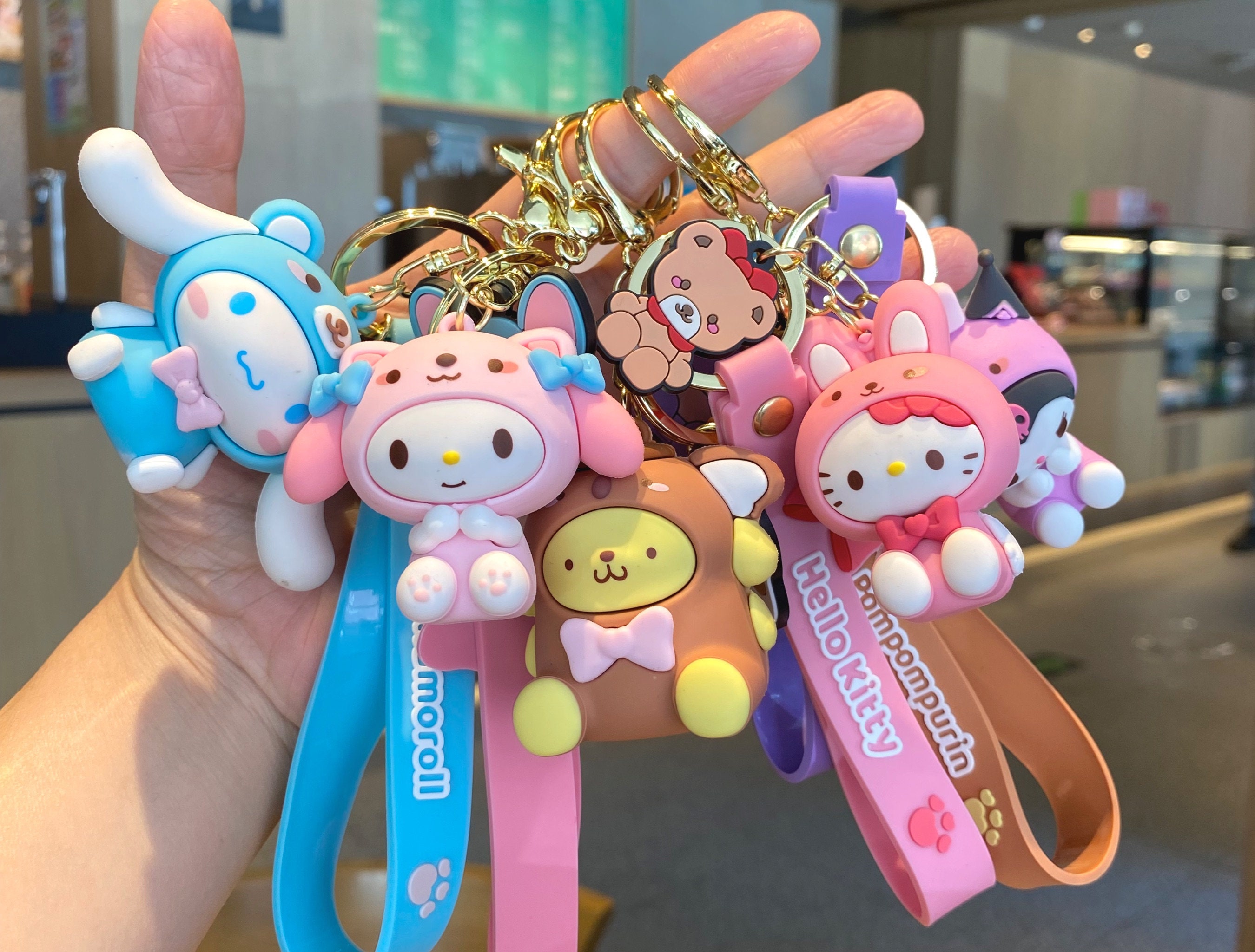Keychain Cartoon 3D Cute, Silicone, Keychains for Kids Backpack, Great  Gifts Keychains, Toys Keychains (2Spi) at  Men's Clothing store