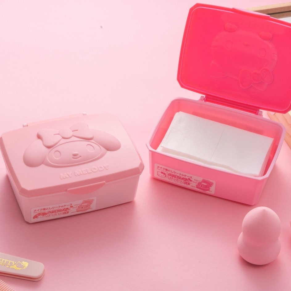 Kawaii Sanrio Hello Kitty Storage Box Cinnamoroll My Melody Kuromi Animes  Home Organizer Foldable Organiser Storage Box with Lid
