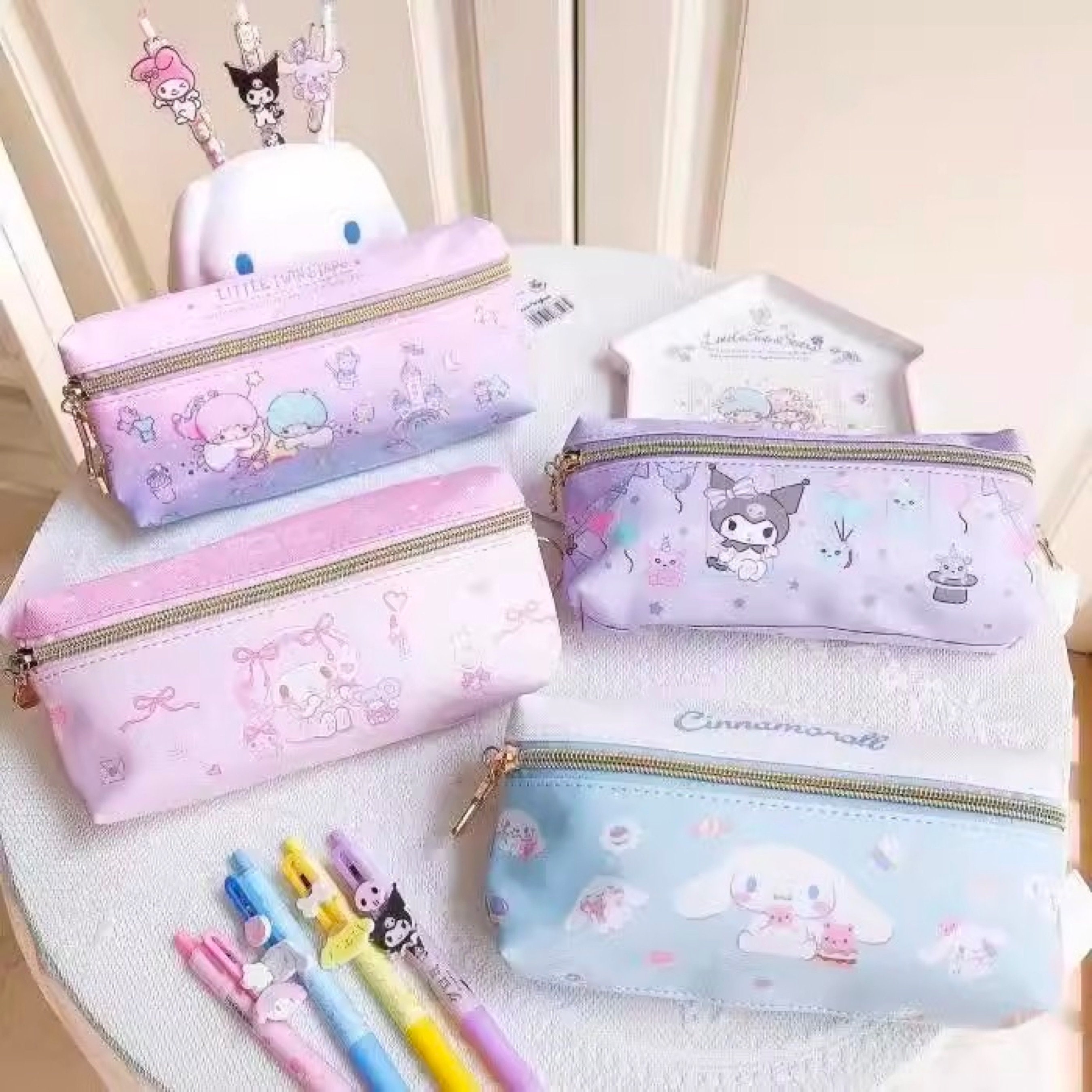Cute Little Bear Pencil Case, Large Capacity Pencil Case, Cartoon Bear Pouch,  Cute Storage Bag, Stationery Gift, Student Supplies, Pen Case 