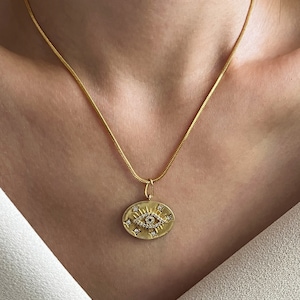 Evil Eye Charm Necklace JLTN0947 main image 0