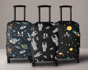 Personalized Kids Suitcase Personalized Luggage for Children | Kids Carry-On Junior Astronaut Space Theme Travel Gift Kids Hardside Luggage