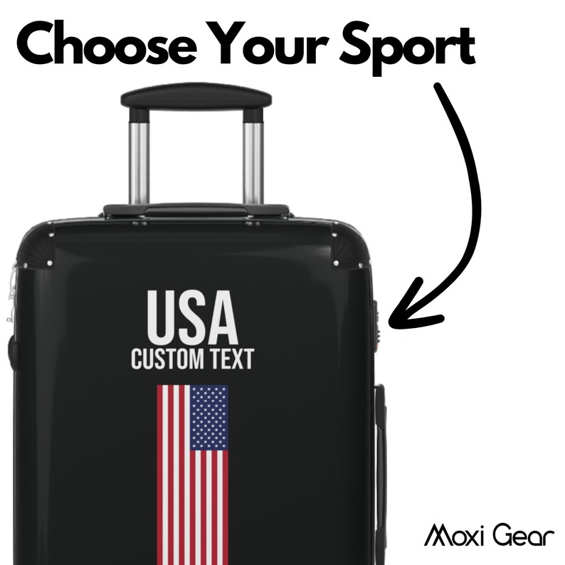 Diving Suitcase With American Flag, Diver Rolling Luggage, Travel Gear