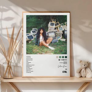 SZA, CTRL Póster de portada del álbum, impresión, música, lista de canciones