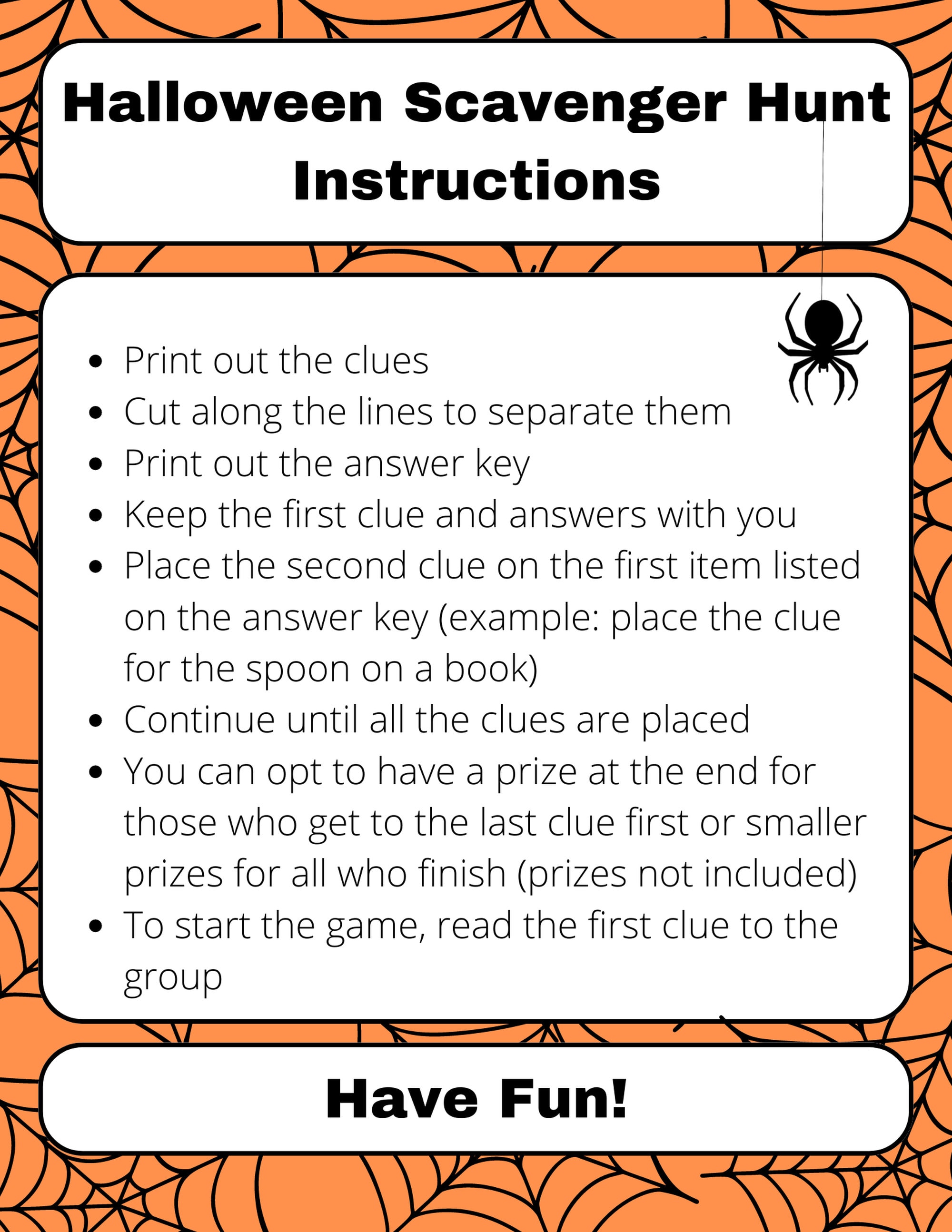 Halloween Scavenger Hunt for Kids Great Halloween Scavenger - Etsy